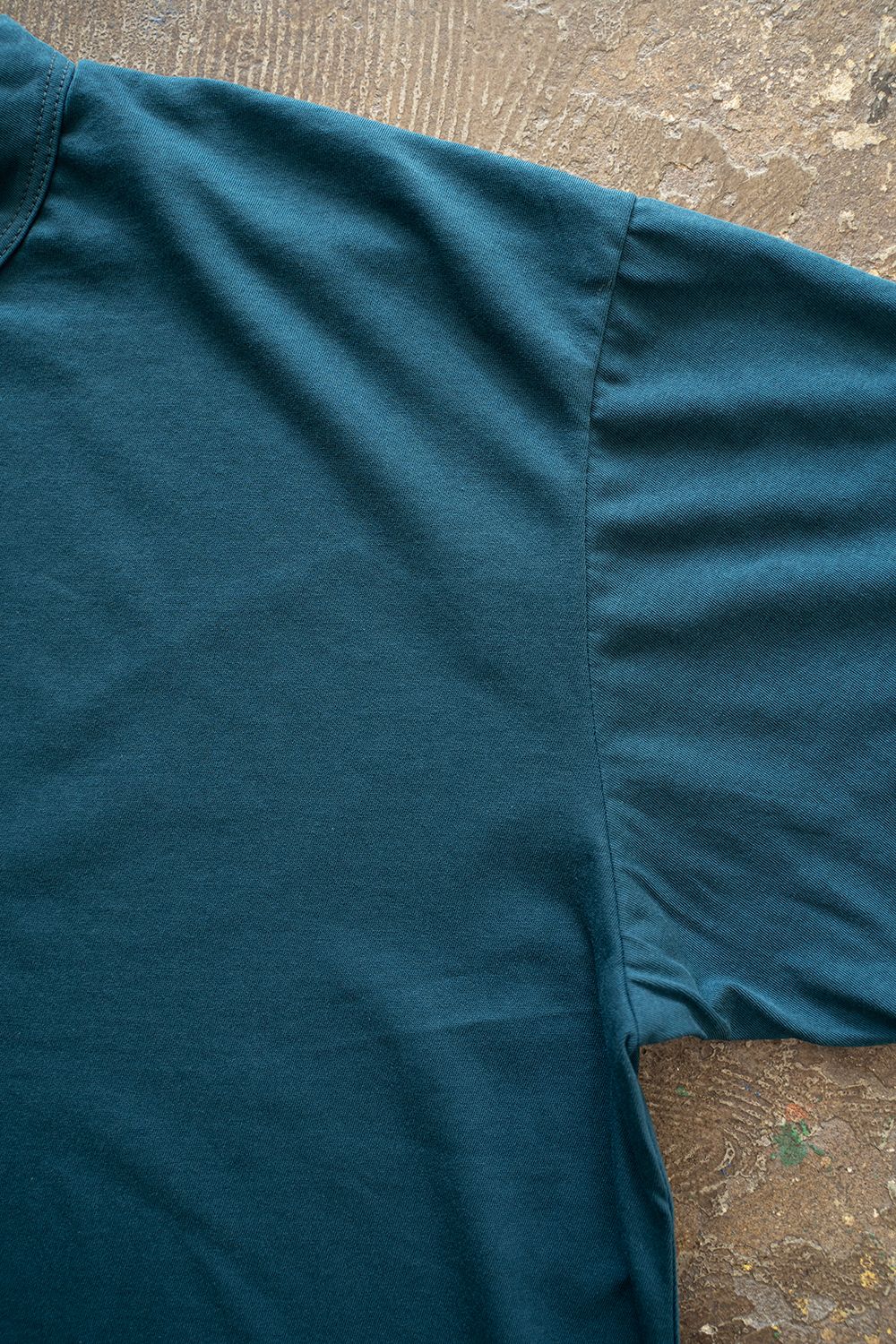 【ラスト1点】【23SS】強撚コットンスプリットヨークTシャツ(TEAL BLUE)
