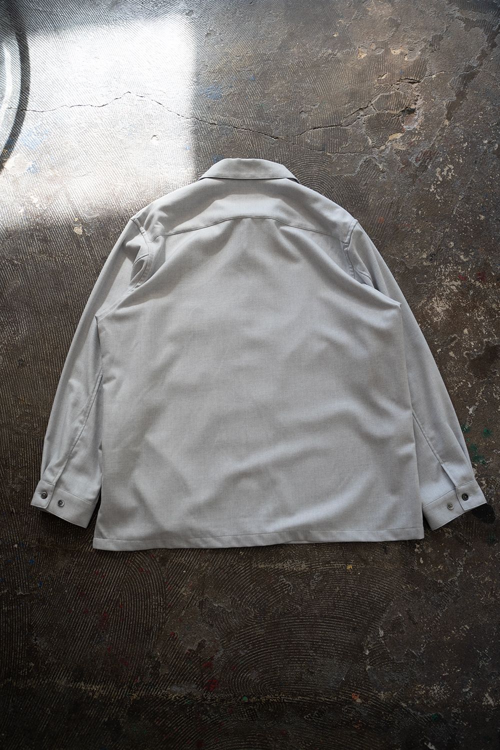 【ラスト1点】【24AW】Super120'sウールシャツ(LIGHT GRAY)