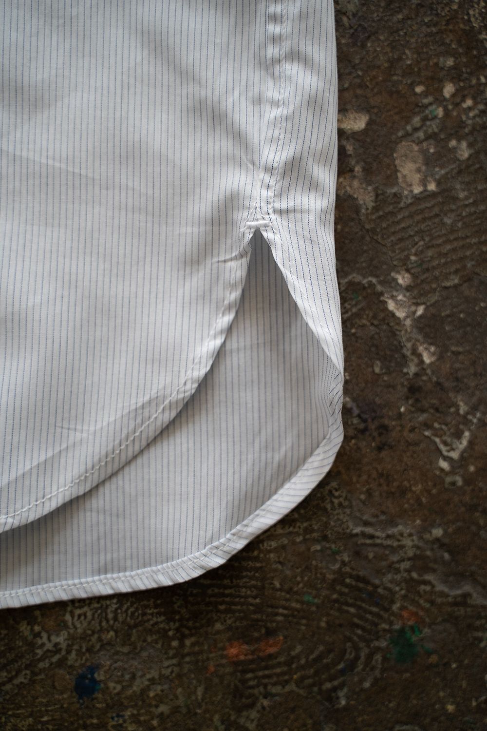 【ラスト1点】【25SS】極小襟ストライプシャツ(WHITE)