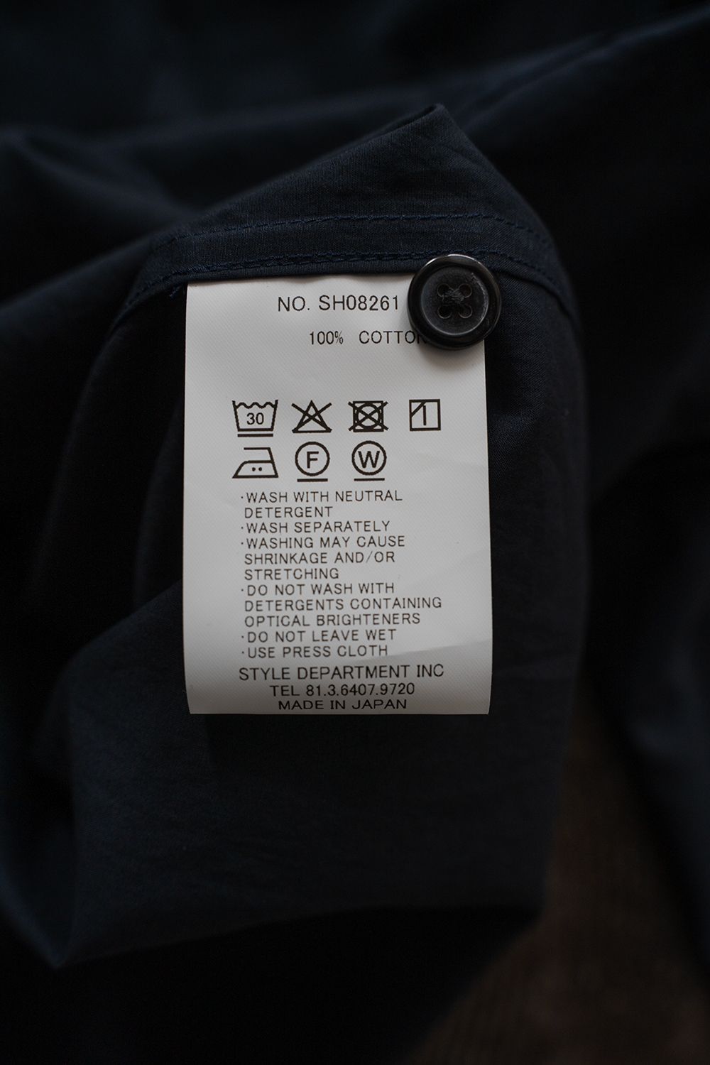 【26SS】コットンブロード半袖シャツ(NAVY)