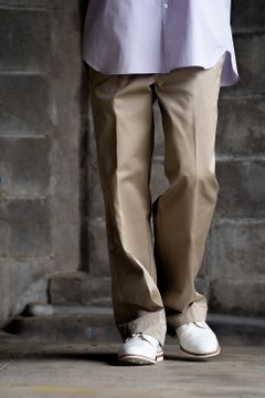 【ラスト1点】スビンコットンリサイクルポリエステルワークパンツ(BEIGE)
