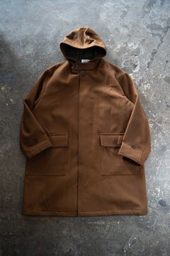 【ラスト1点】【24AW】ラムウールメルトンフードコート(CAMEL)