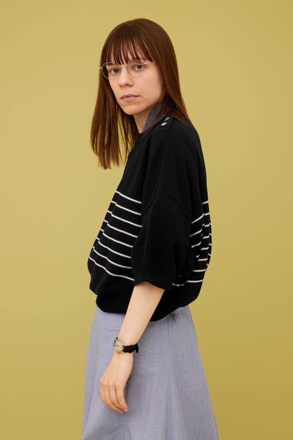 YASHIKI / Tsurara Knit BLACK 20aw