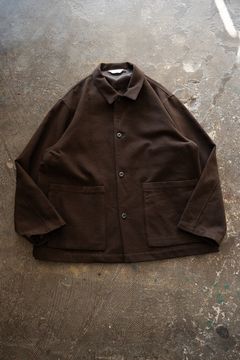 【26AW】コットン×ウールカルゼカバーオール(DARK BROWN)