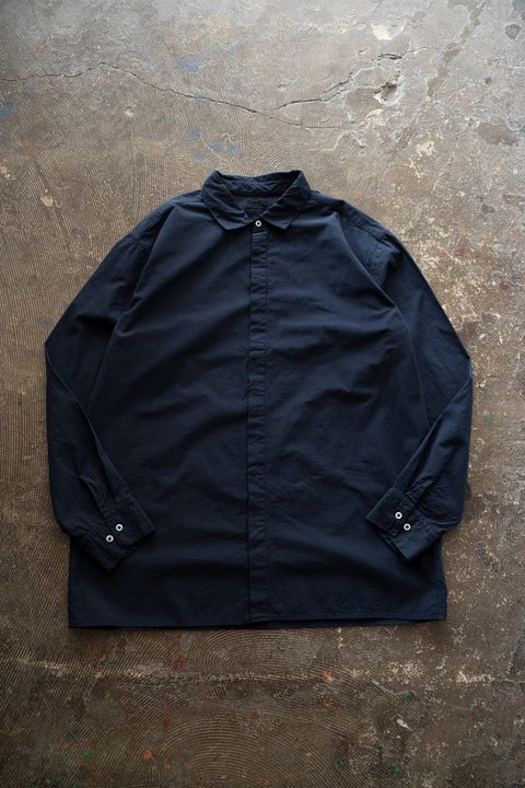 強撚OCブロードシャツ(濃紺)