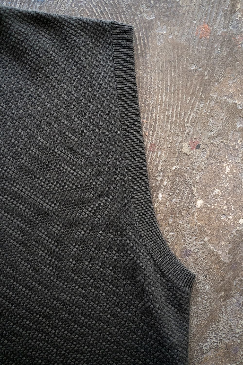 【ラスト1点】【22SS】コットン×シルクニットベスト(INK BLACK)