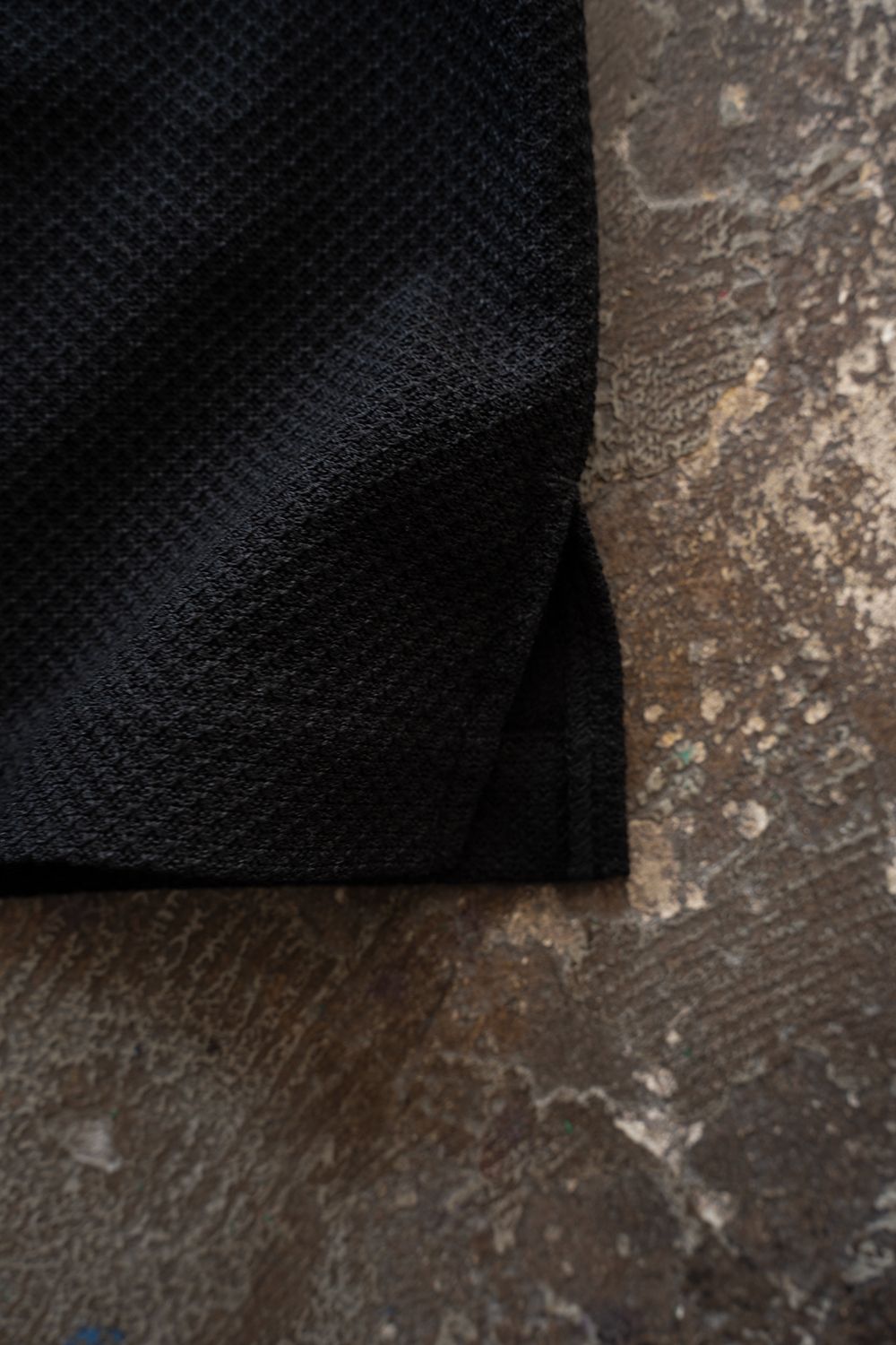 【26SS】コットン×ポリエステルスキッパーカットソー(BLACK)