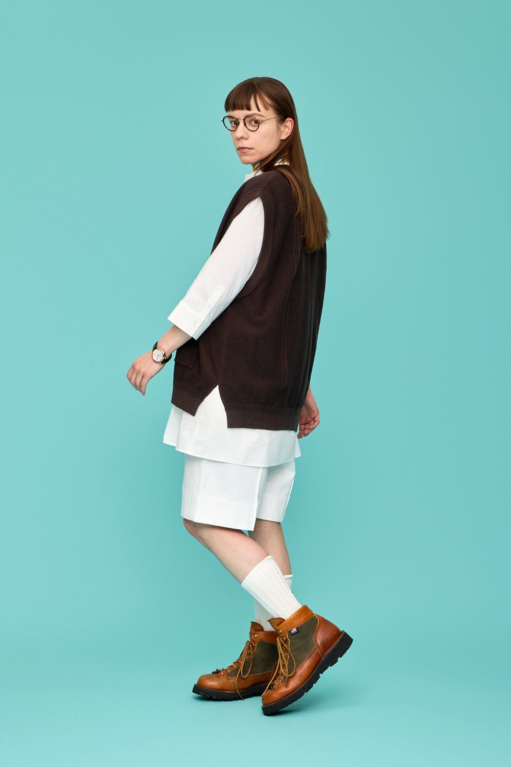 【26SS】Shirotsume V-neck Vest(BROWN)