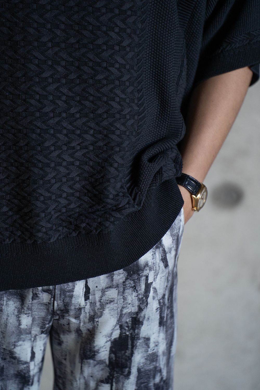 【ラスト1点】【24SS】Kusabue Knit(BLACK)