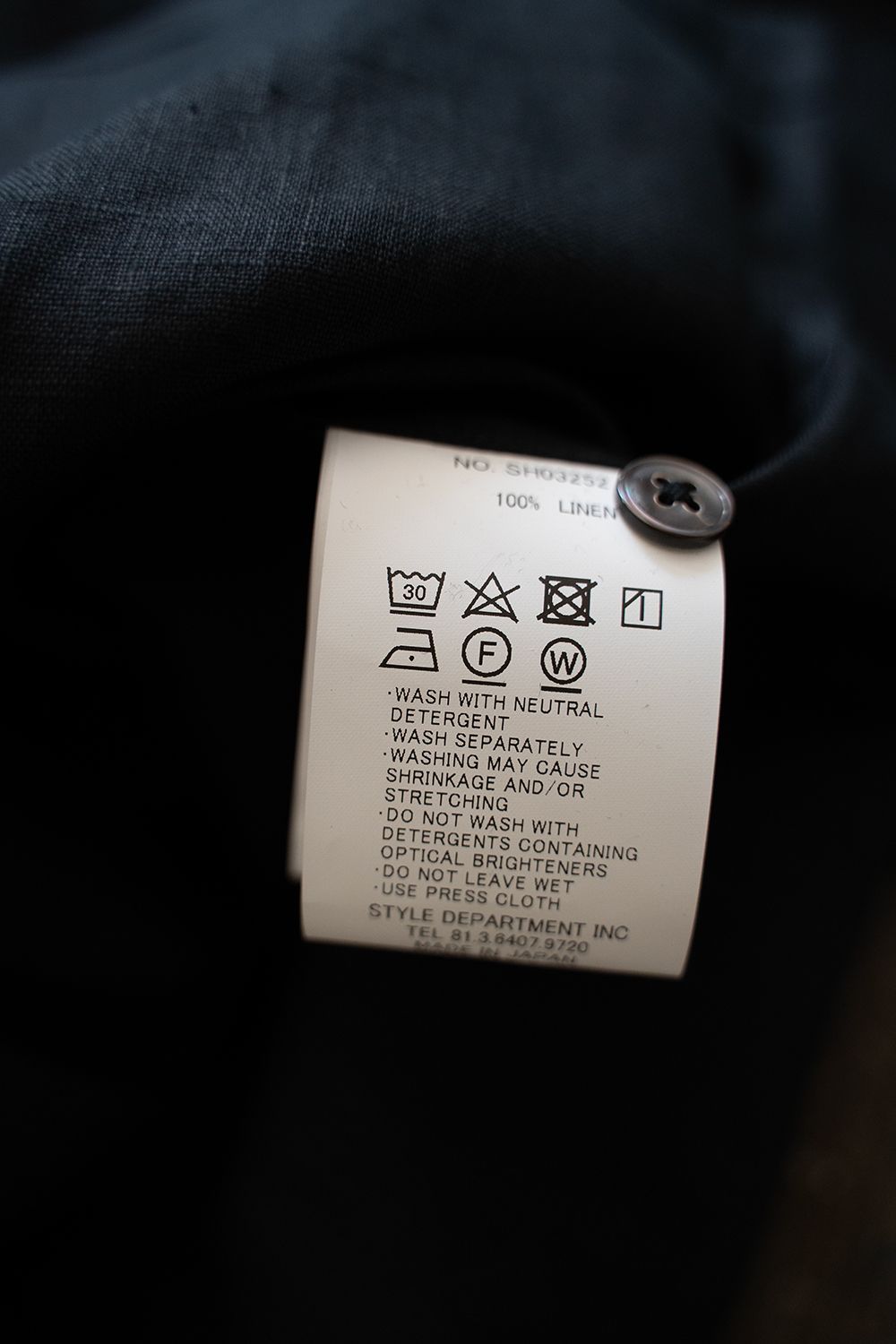 【ラスト1点】【25SS】フレンチリネンオープンカラー半袖シャツ(BLACK)