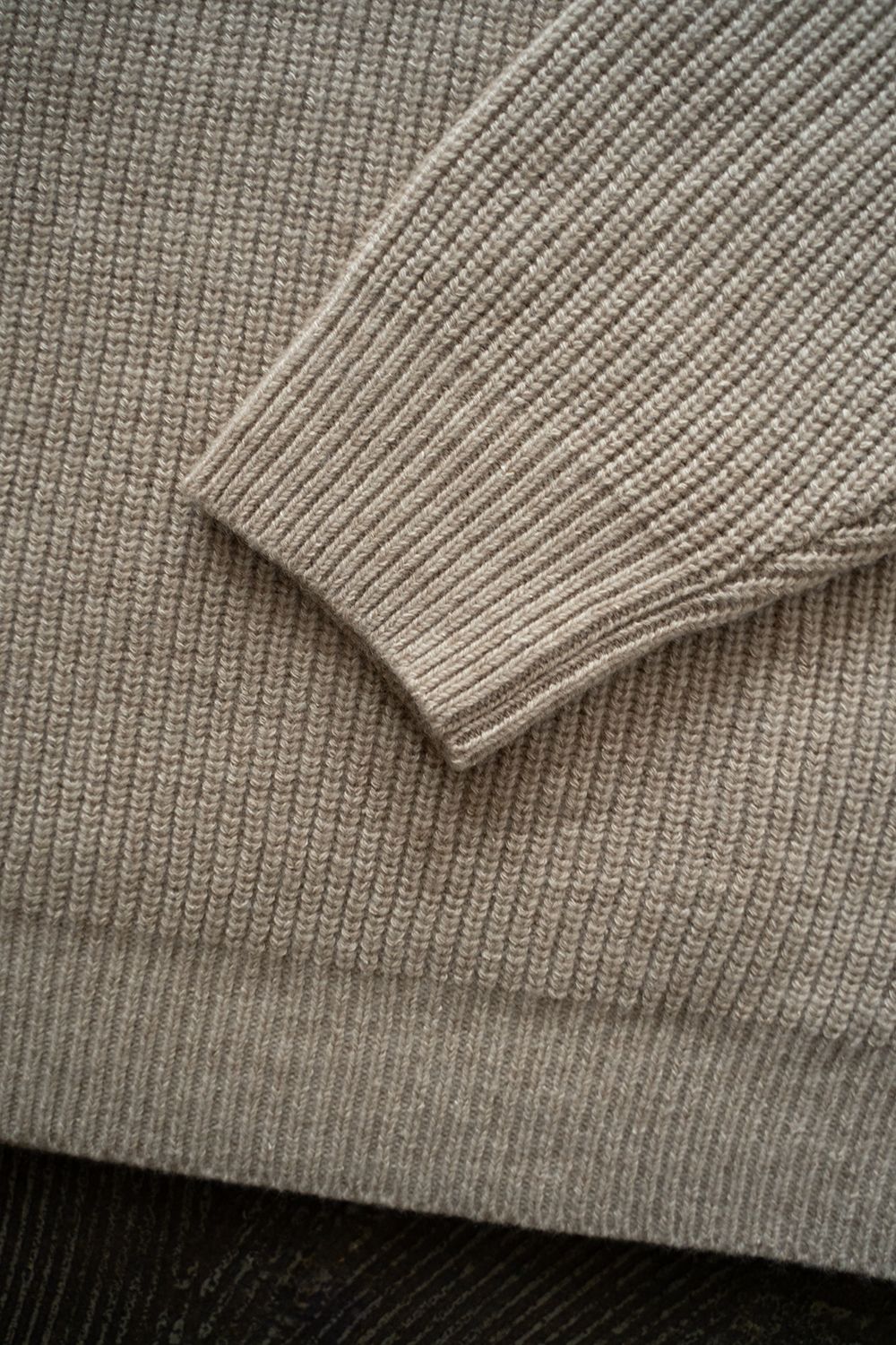 【ラスト1点】【24AW】ウール×シルクハイネックニット(BEIGE)