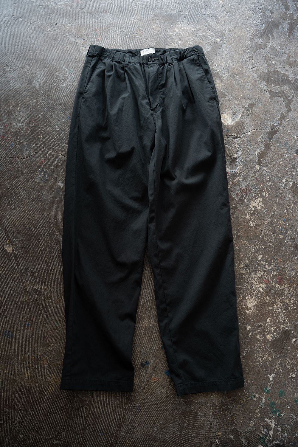 【26SS】ガーメントダイ2タックテーパードパンツ(INK BLACK)
