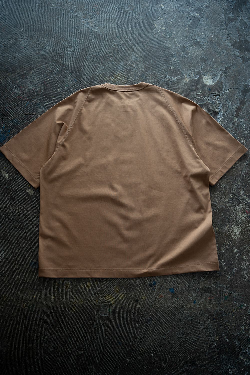 【26SS】オーバーサイズ変形スリーブTシャツ(DUSTY ORANGE)