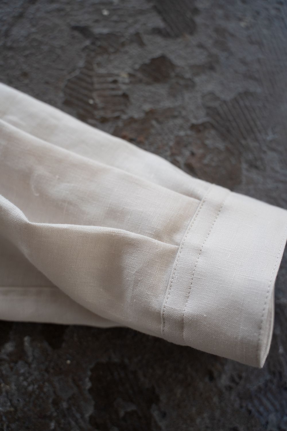 【ラスト1点】【22SS】French Linen L/S Shirt/フレンチリネンロングスリーブシャツ(ECRU)