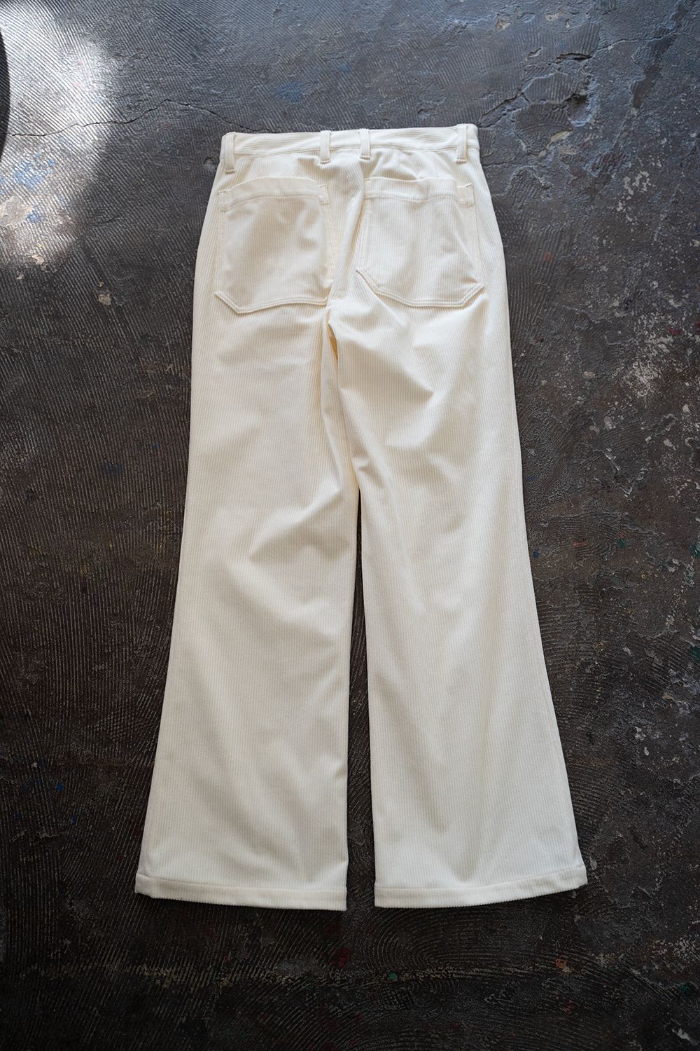 1-Tack Corduroy Bootcut Pants/1タックコーデュロイブーツカットパンツ(OFF WHITE)
