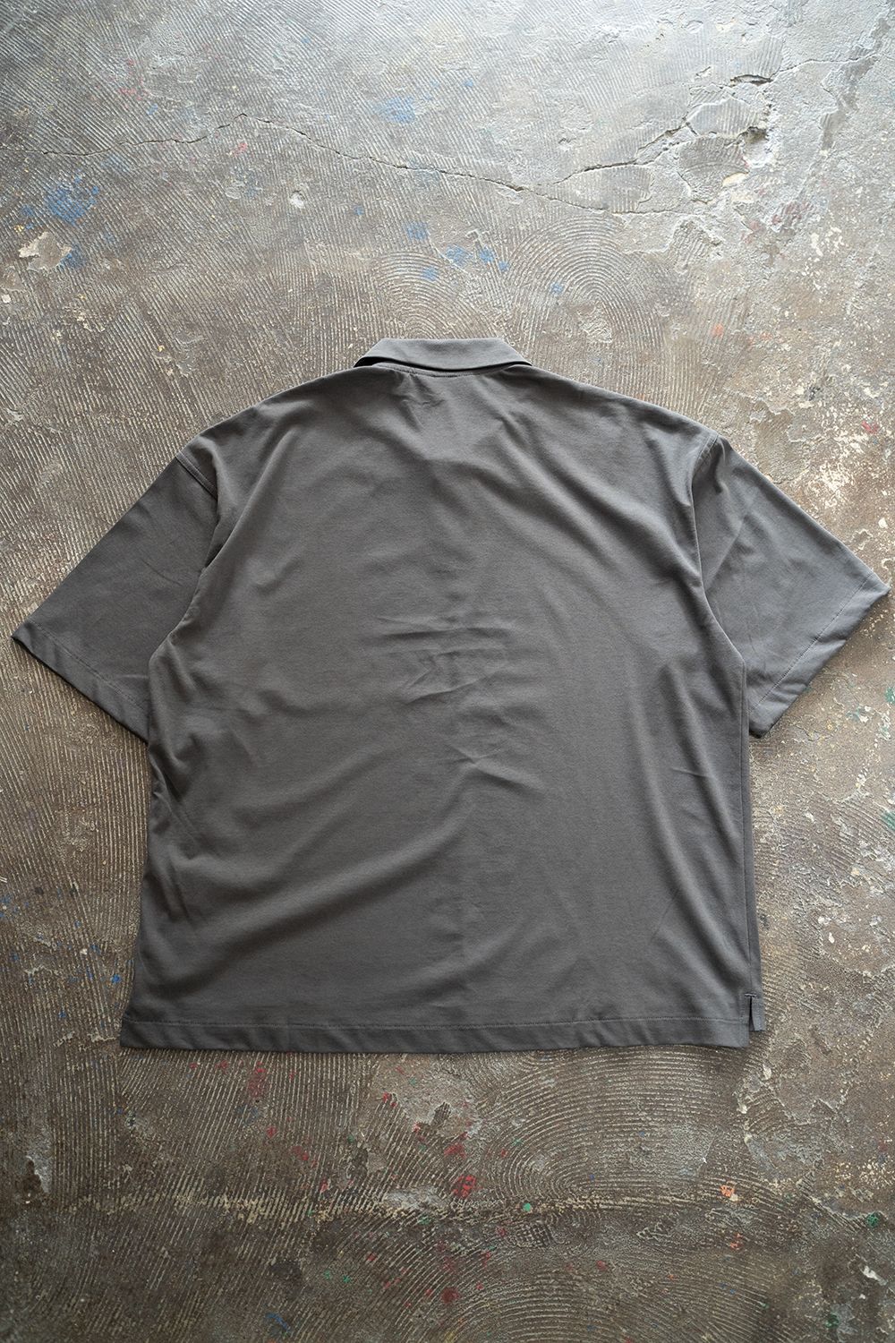 【ラスト1点】【23SS】強撚コットンカットソーポロ(CHARCOAL)