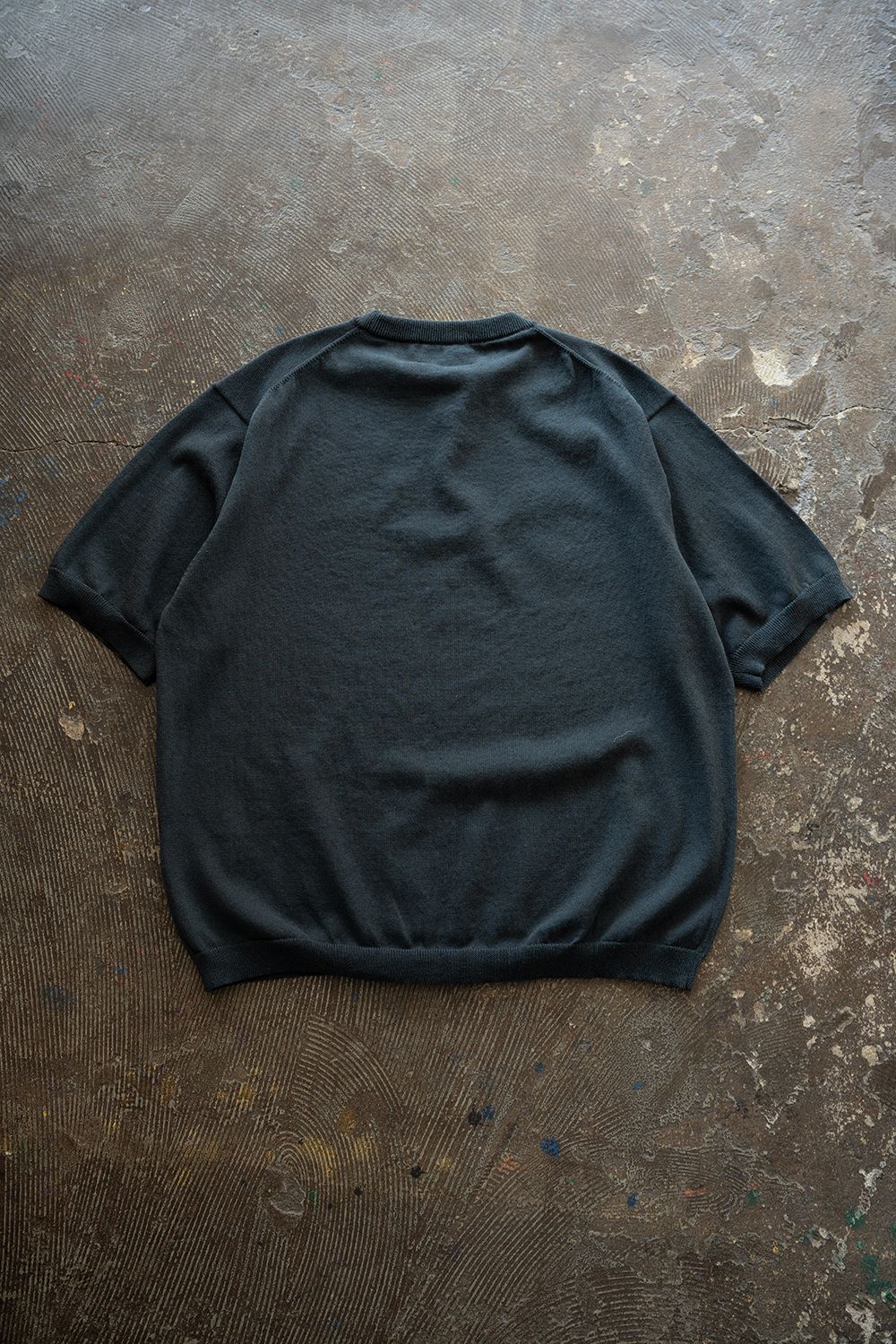 【26SS】綿×ポリエステル×リネン12GニットTee(TEAL BLUE)