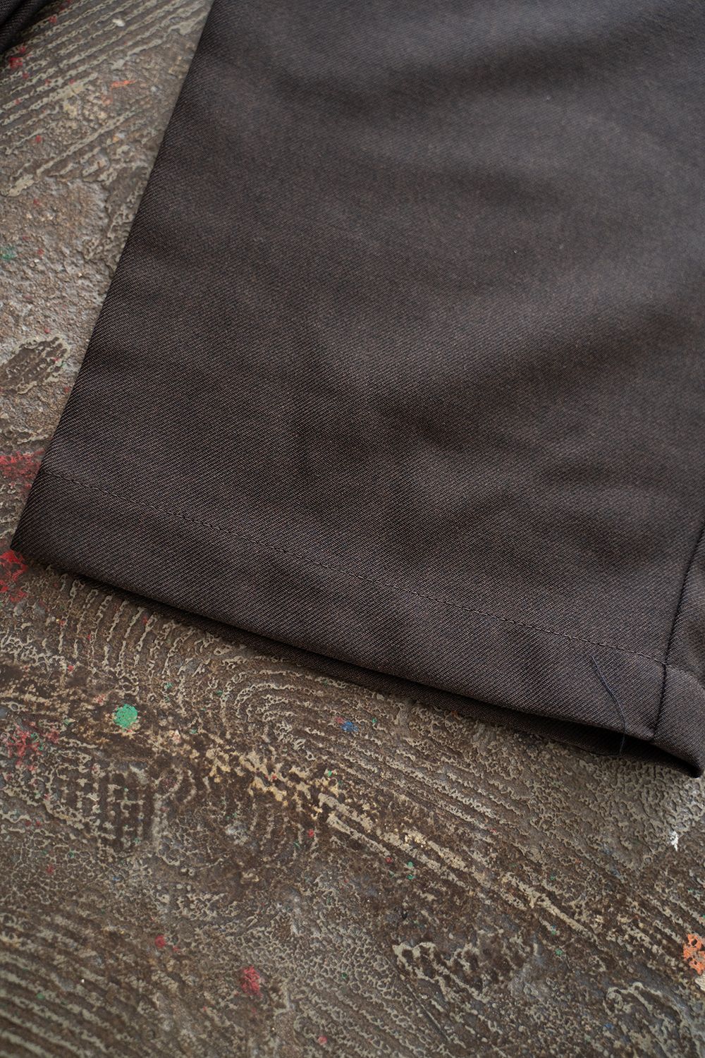 【ラスト1点】【23AW】ウール×ポリエステルイージーパンツ(DARK BROWN)