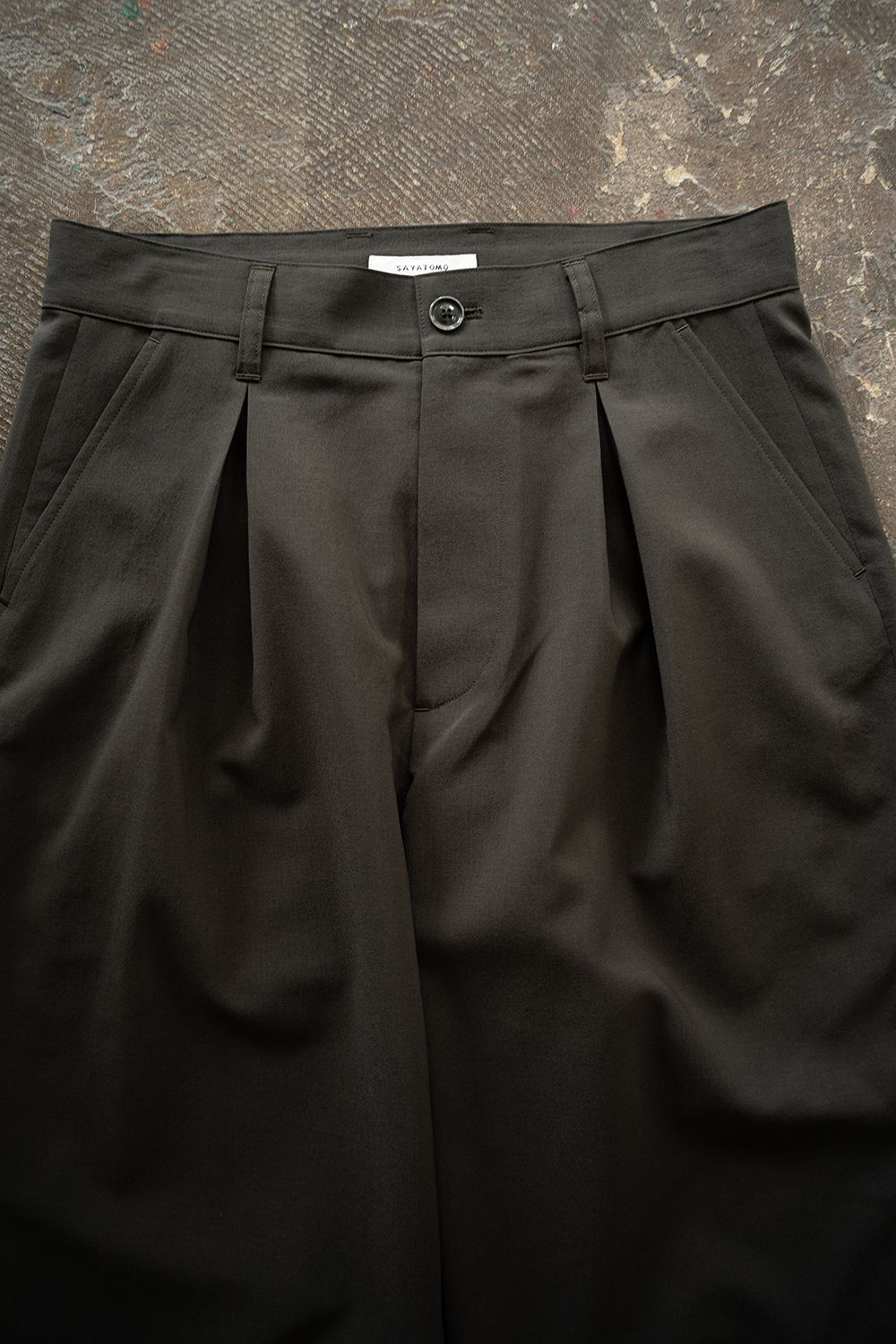 【26SS】2-Tack Wide Slacks/2タックワイドスラックス(DARK OLIVE)