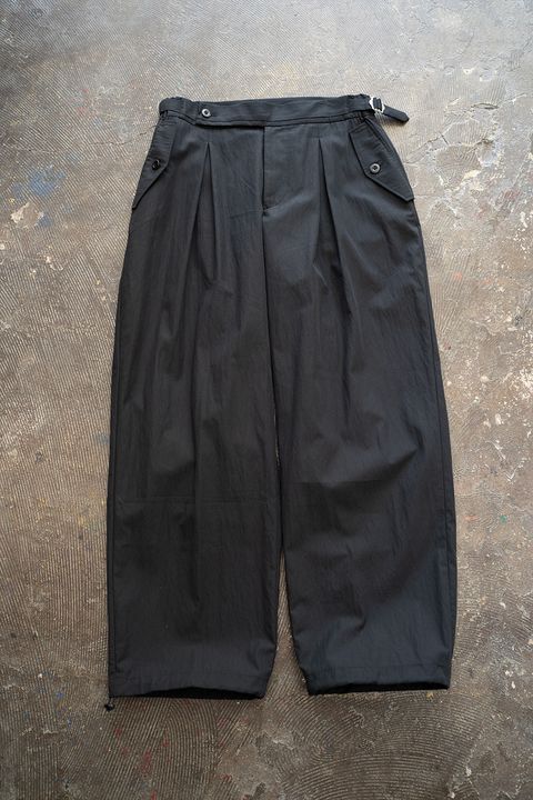 2-Tack Cotton-Nylon Military Pants/2タックコットンナイロンミリタリーパンツ(BLACK)