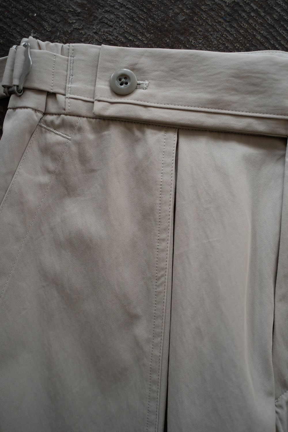 【ラスト1点】【24SS】2-Tack Cotton Nylon Baker Pants/2タックコットンナイロンベイカーパンツ(IVORY)