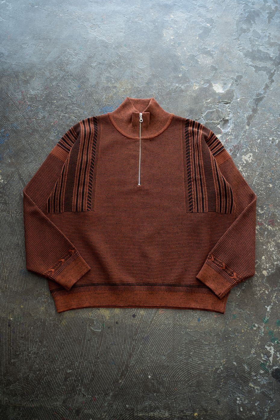 【25AW】Fuyushigure Half Zip Knit(ORANGE)
