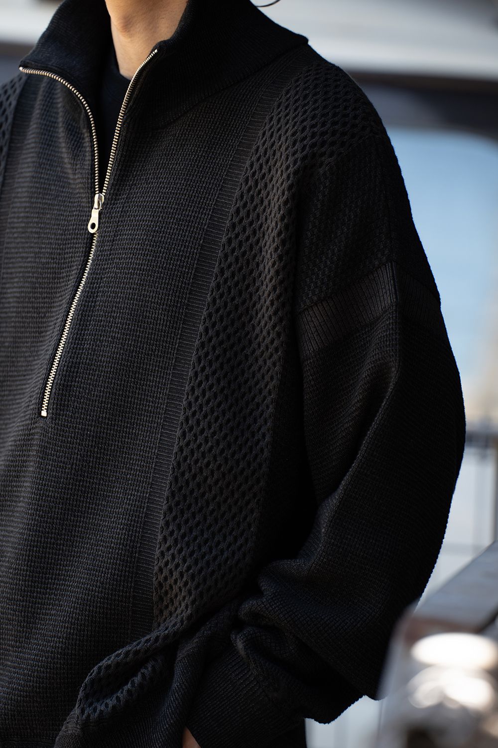 【26AW】Karita Half Zip Knit(BLACK)