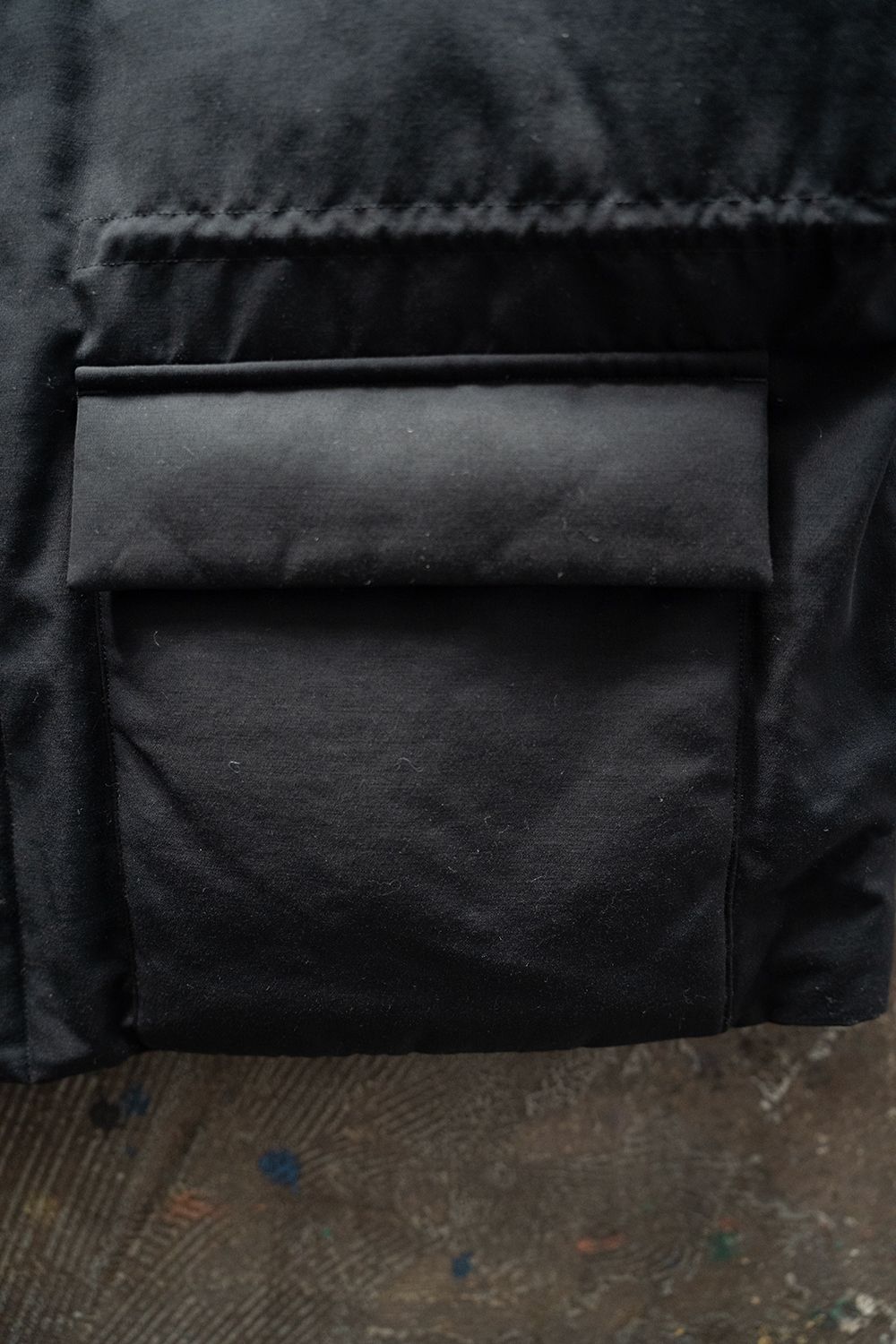 【25AW】強撚ナイロンダウンブルゾン(INK BLACK)