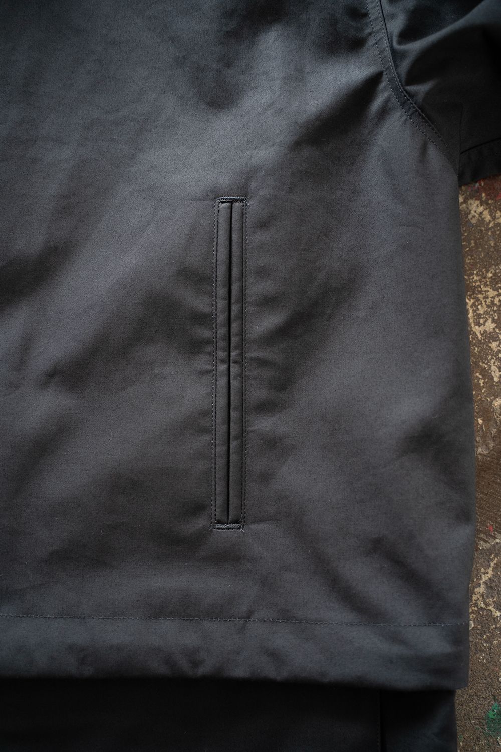 【25AW】Cotton Typewriter 2WAY Coat/コットンタイプライター2WAYコート(BLACK NAVY)