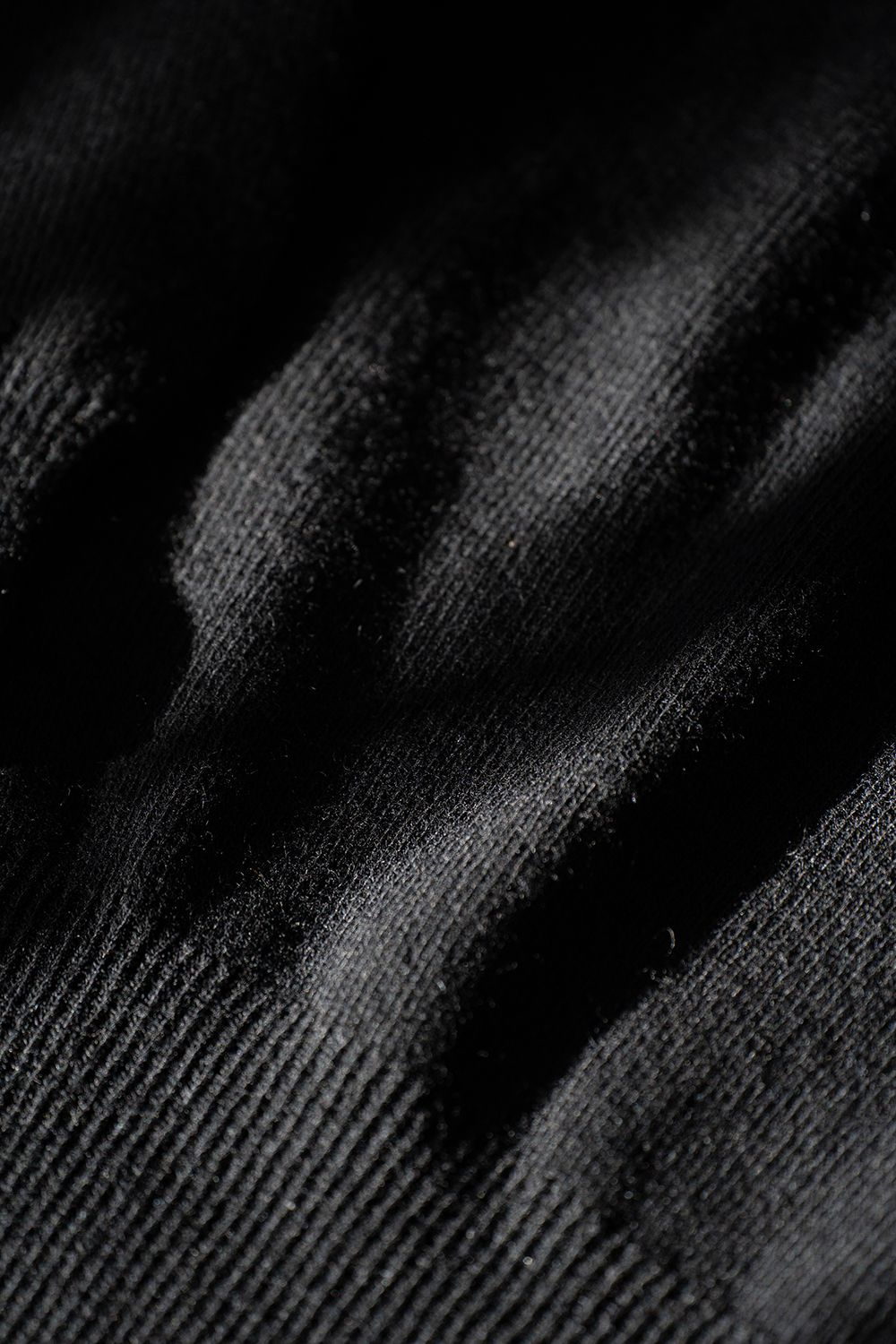 Hard twisted Shetlandwool GOB sweater(BLACK)