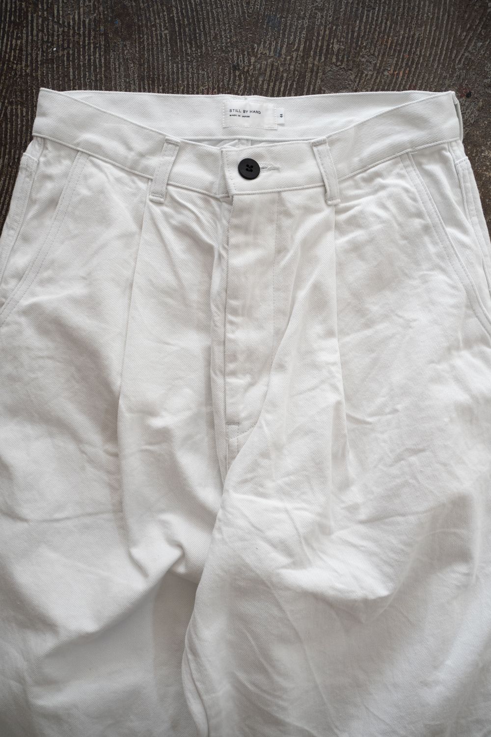 【26SS】11.5ozデニムディープタックパンツ(ASH WHITE)