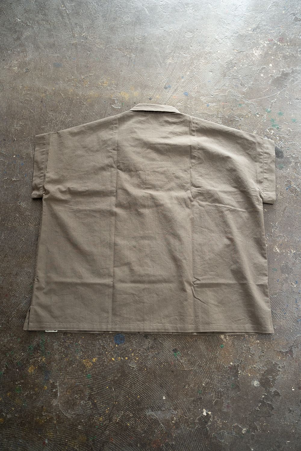 【ラスト1点】"square"pajama washed cotton(MOSS GRAY)【ユニセックス】【セットアップ】