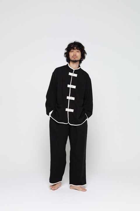 【25AW】"kung-fu"pajama【セットアップ】(BLACK)
