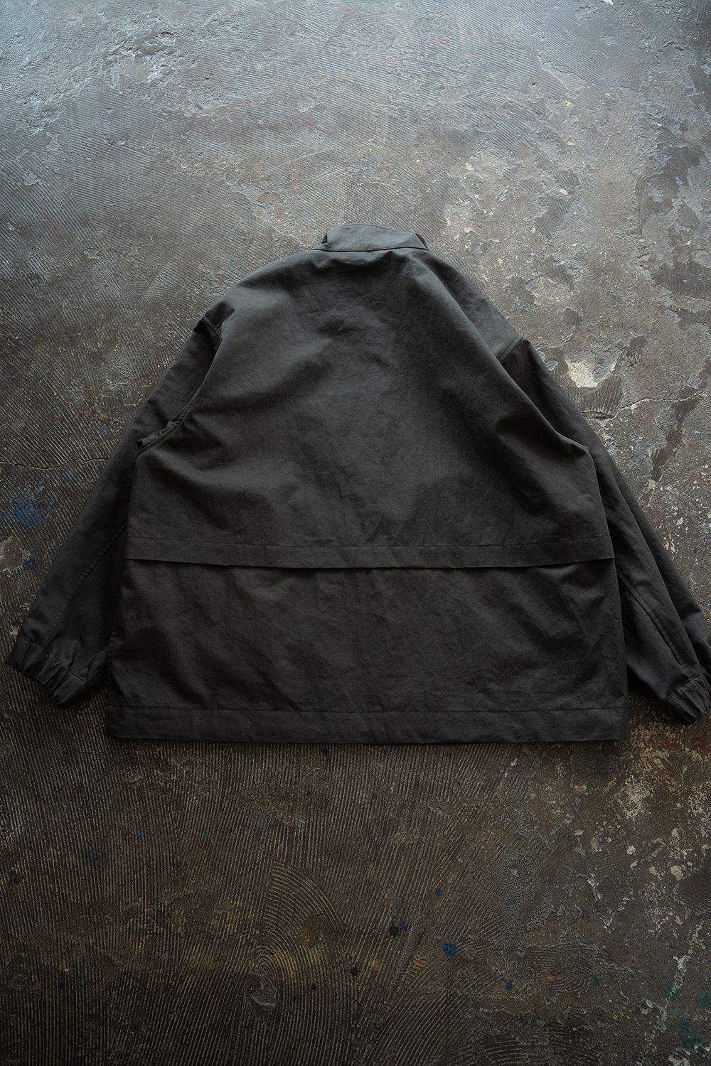 【26SS】コットン×リネンスタンドカラーブルゾン(CHARCOAL)