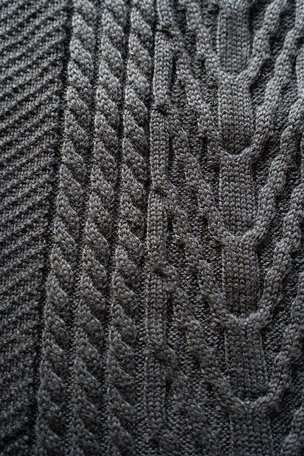 【ラスト1点】Switching Mohair Turtle Knit/モヘア切り替えタートルニット(BLACK)