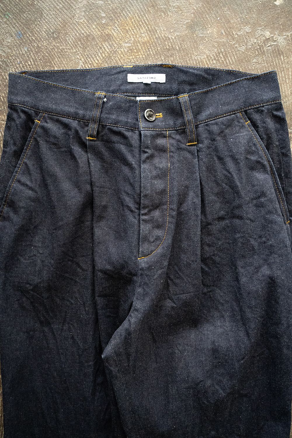 【25SS】1-Tack Bootcut Denim Pants/1タックブーツカットデニムパンツ(INDIGO BLUE)
