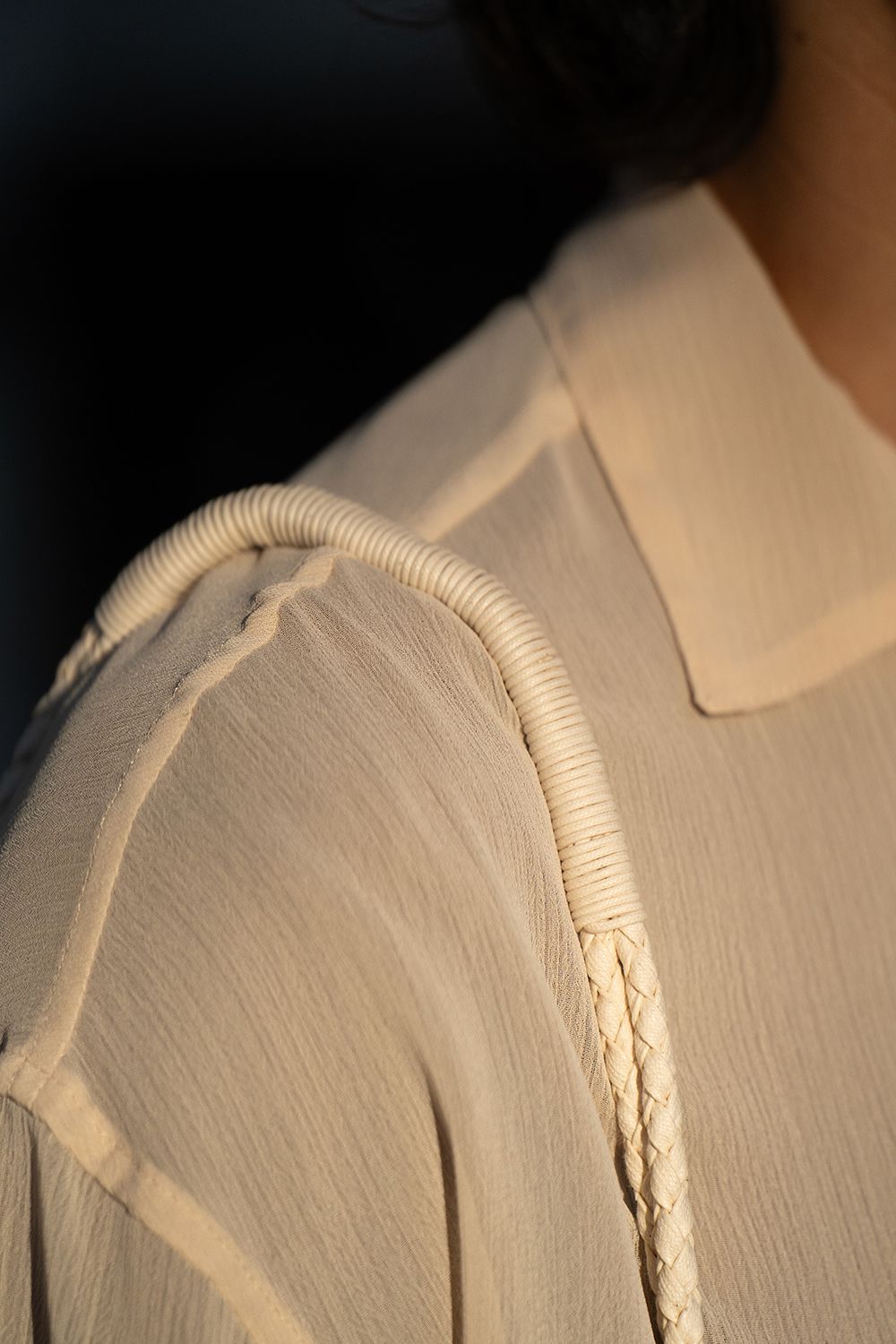 【ラスト1点】【24SS】Oversized Sheer Shirt/オーバーサイズドシアーシャツ(ECRU)