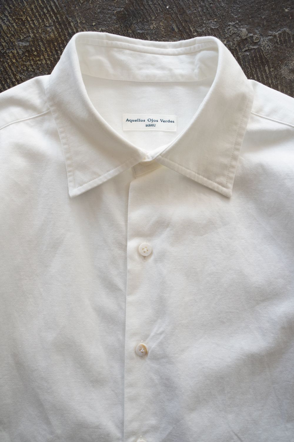【ラスト1点】【25AW】Cotton×Linen Windsor Wide Collar Shirt(OYSTER WHITE)