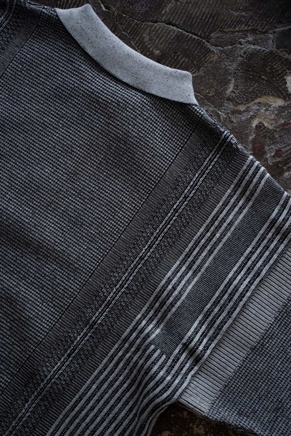 【26AW】Akisame Knit Polo(MIX GRAY)
