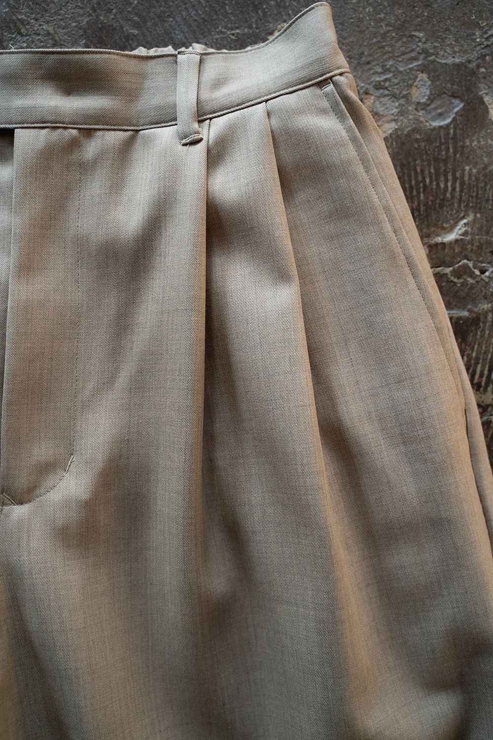 【ラスト1点】【25SS】2Tuck Wide Easy Pants/2タックワイドイージーパンツ(GREIGE)