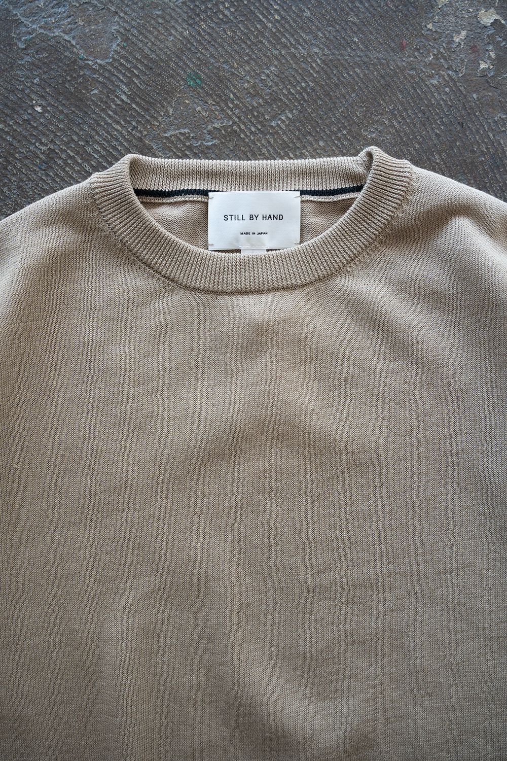 【26SS】綿×ポリエステル×リネン12GニットTee(BEIGE)