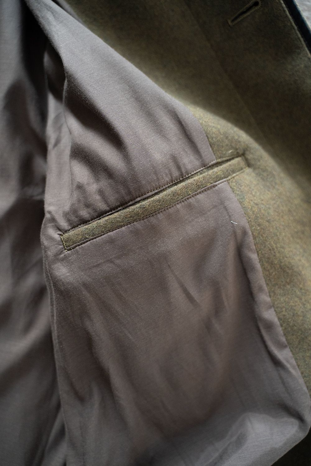【ラスト1点】【22AW】ラムウールローデンクロスコート(OLIVE)