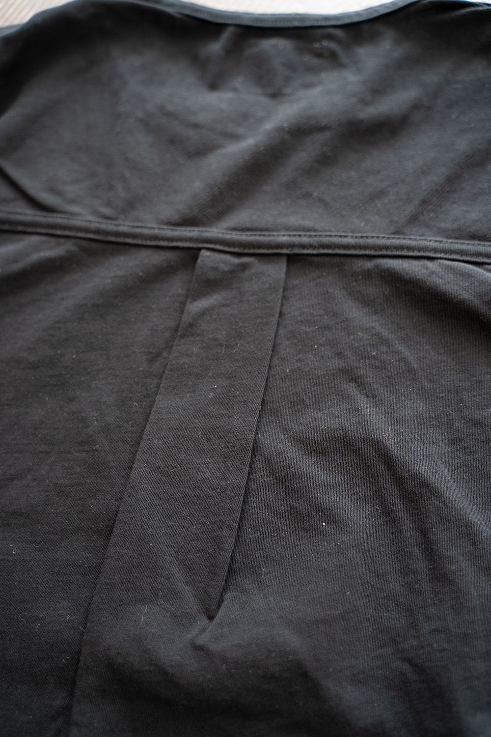 【ラスト1点】Back Shirt Tee/強撚天竺Tシャツ(BLACK)