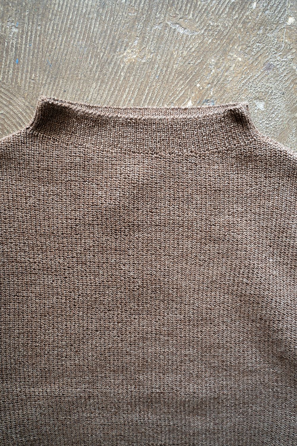 【ラスト1点】【22AW】ロービング糸ボトルネックニット(MOCHA)