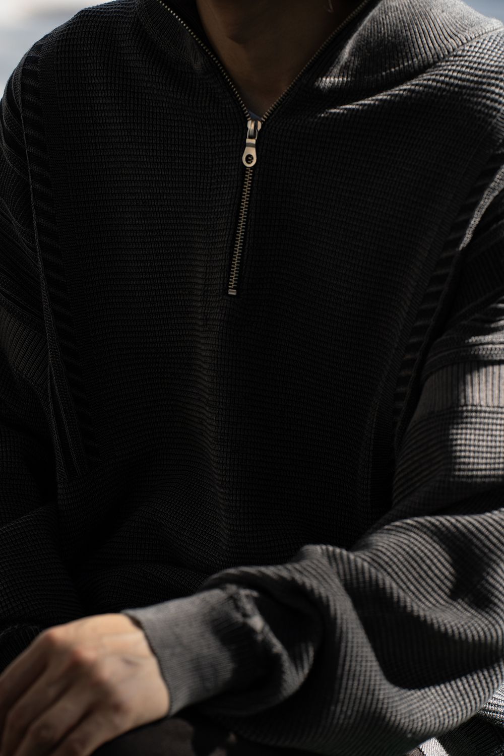 【ラスト1点】【25AW】Fuyushigure Half Zip Knit(BLACK)