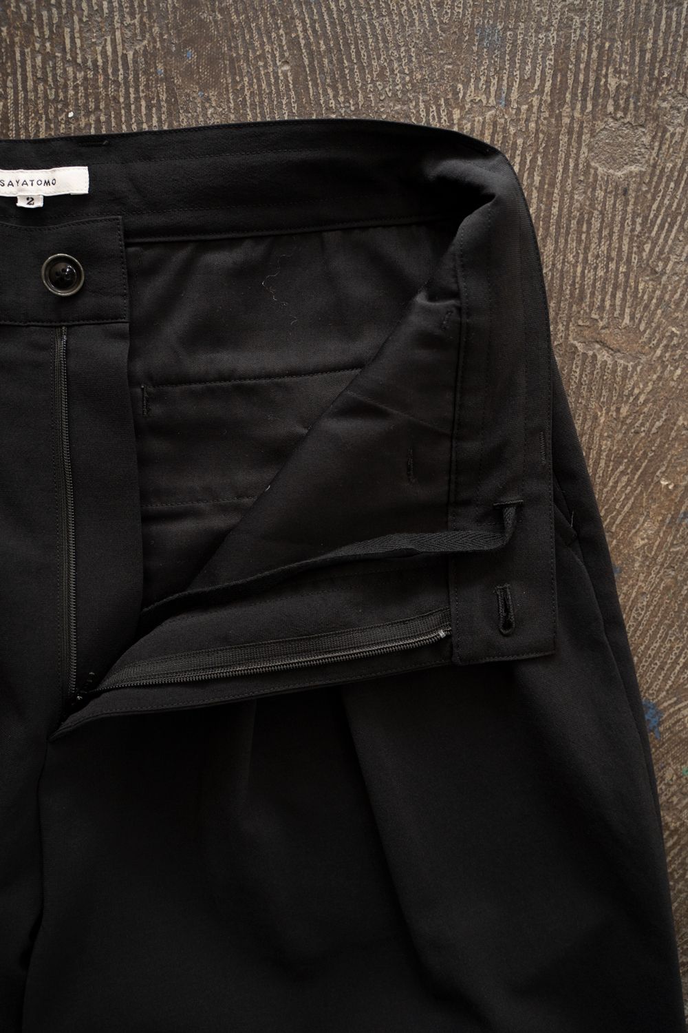 【26SS】2-Tack Wide Slacks/2タックワイドスラックス(BLACK)