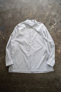 【ラスト1点】【24SS】ストライププルオーバーシャツ(GRAY)