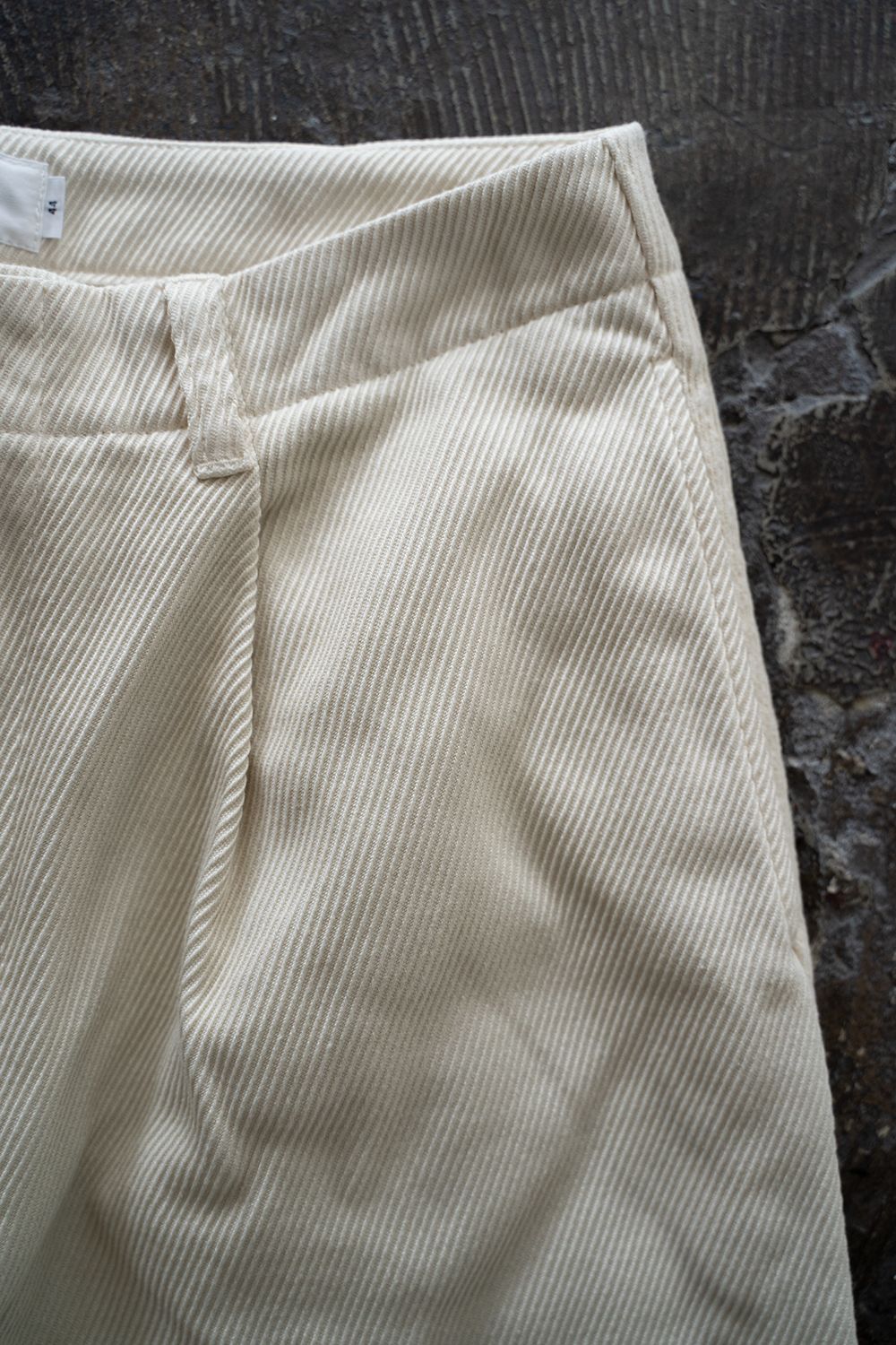 【22AW】コットンカルゼワイドパンツ(IVORY)