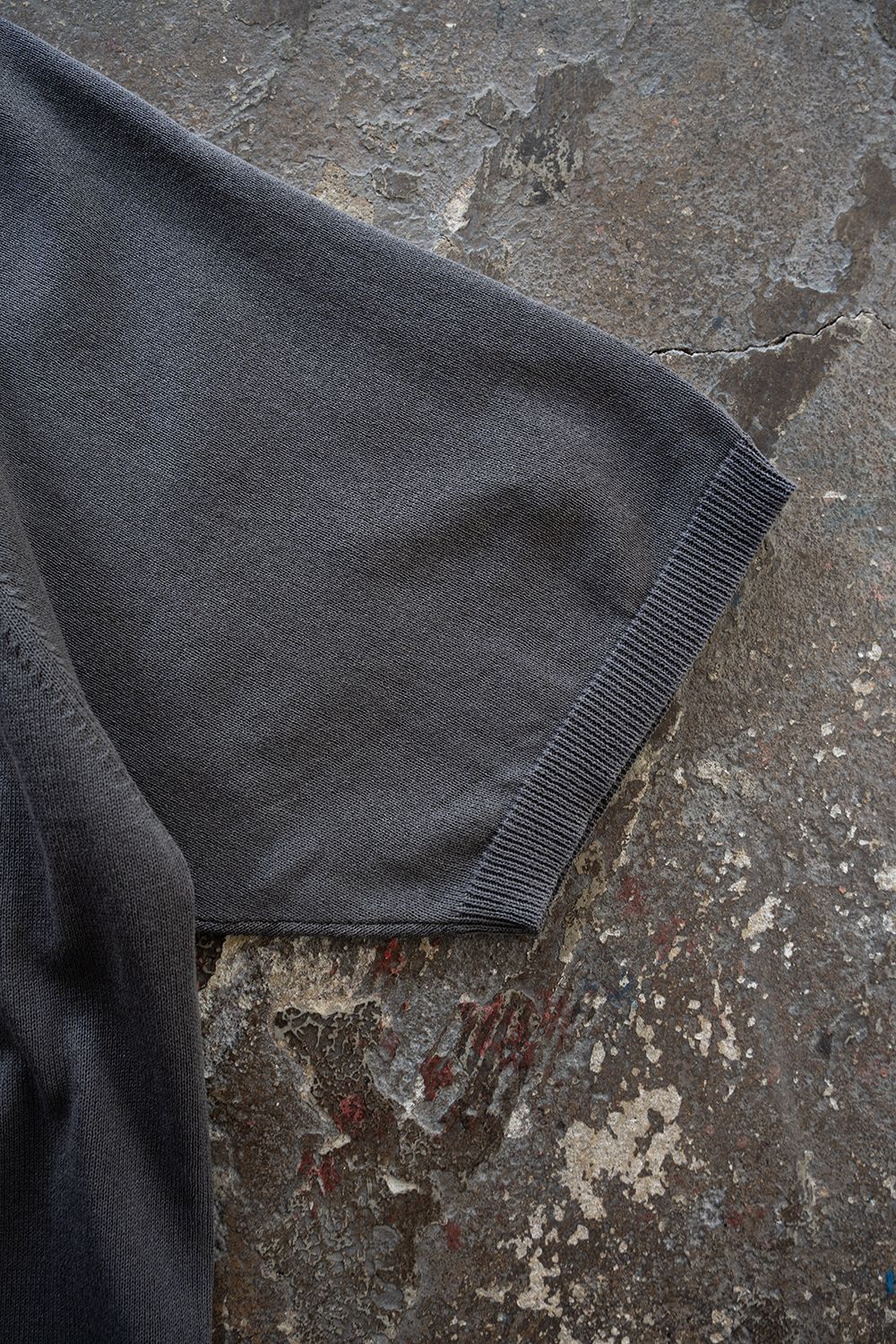 【ラスト1点】【26SS】和紙混12GラグランスリーブニットTee(BLUE GREY)
