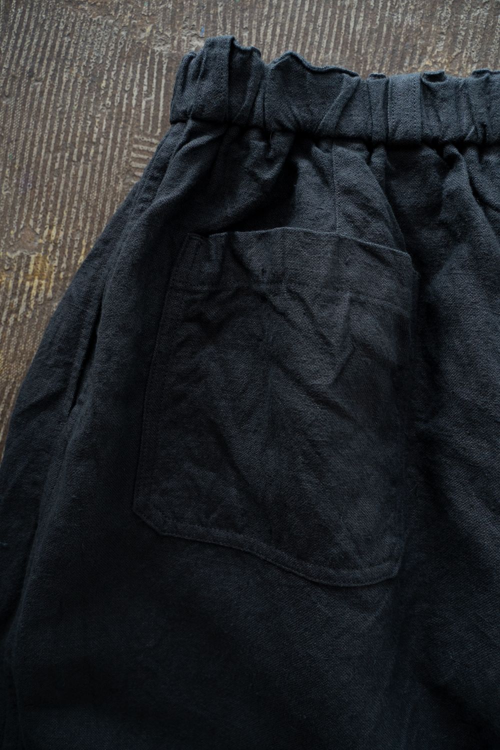 起毛大麻パンツ(墨黒)